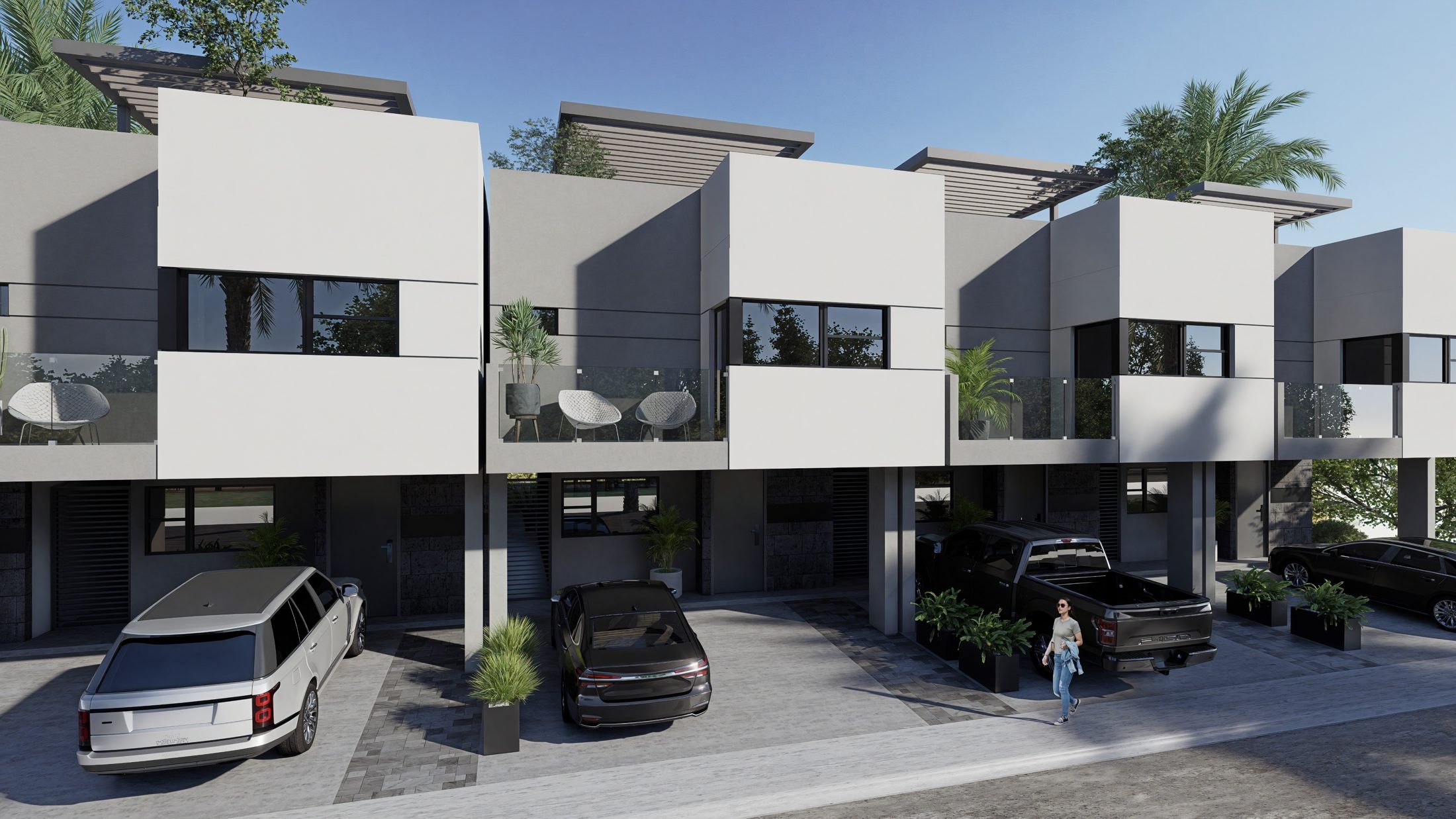 Cúspide Residencial — fachada, terrazas y balcones
