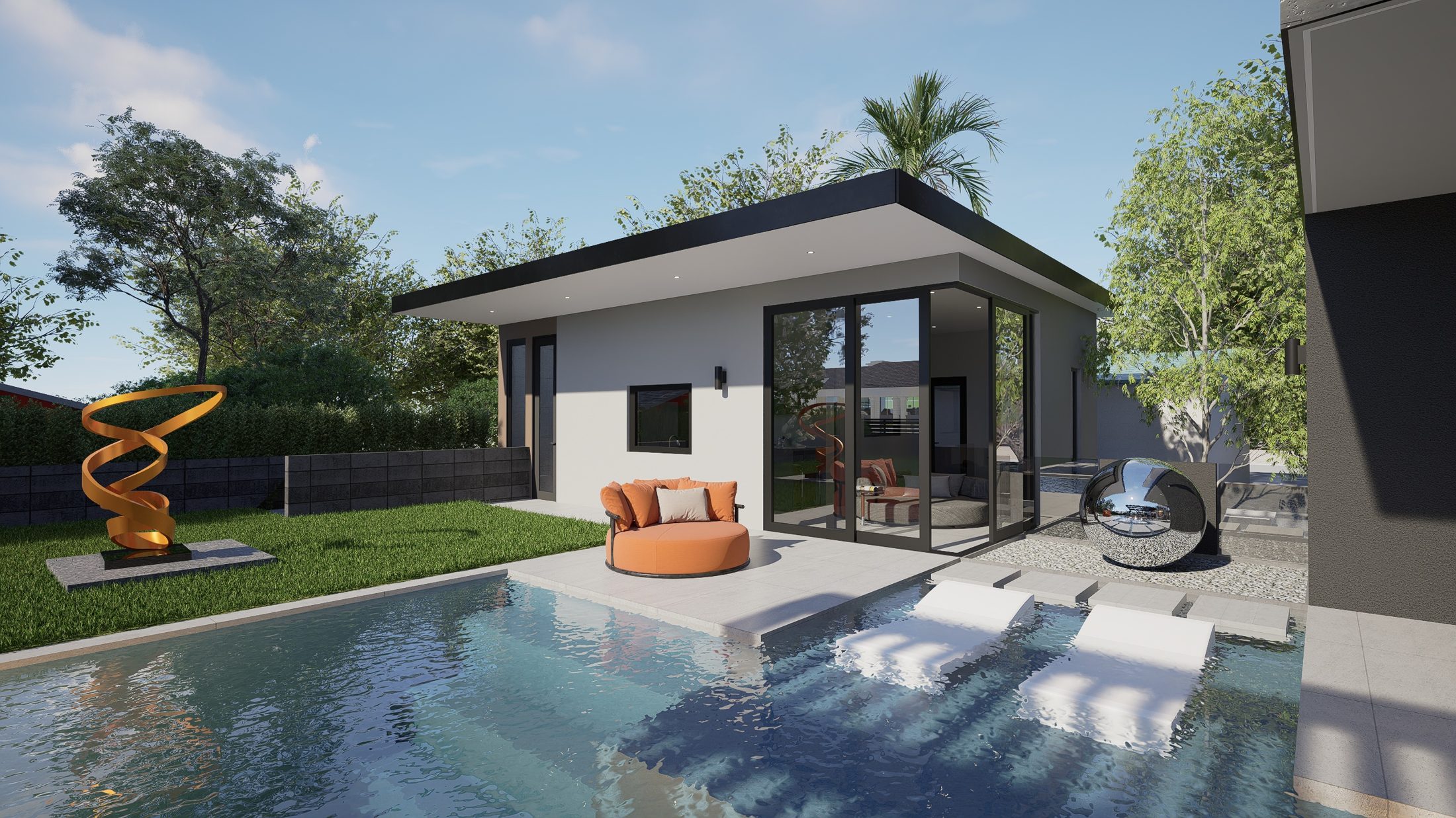508 Glorietta — pool cabana junto a la alberca
