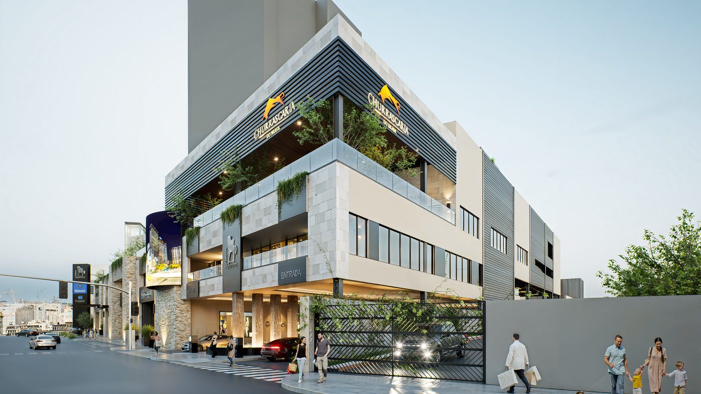 Galerías Hipódromo — vista en esquina con acceso