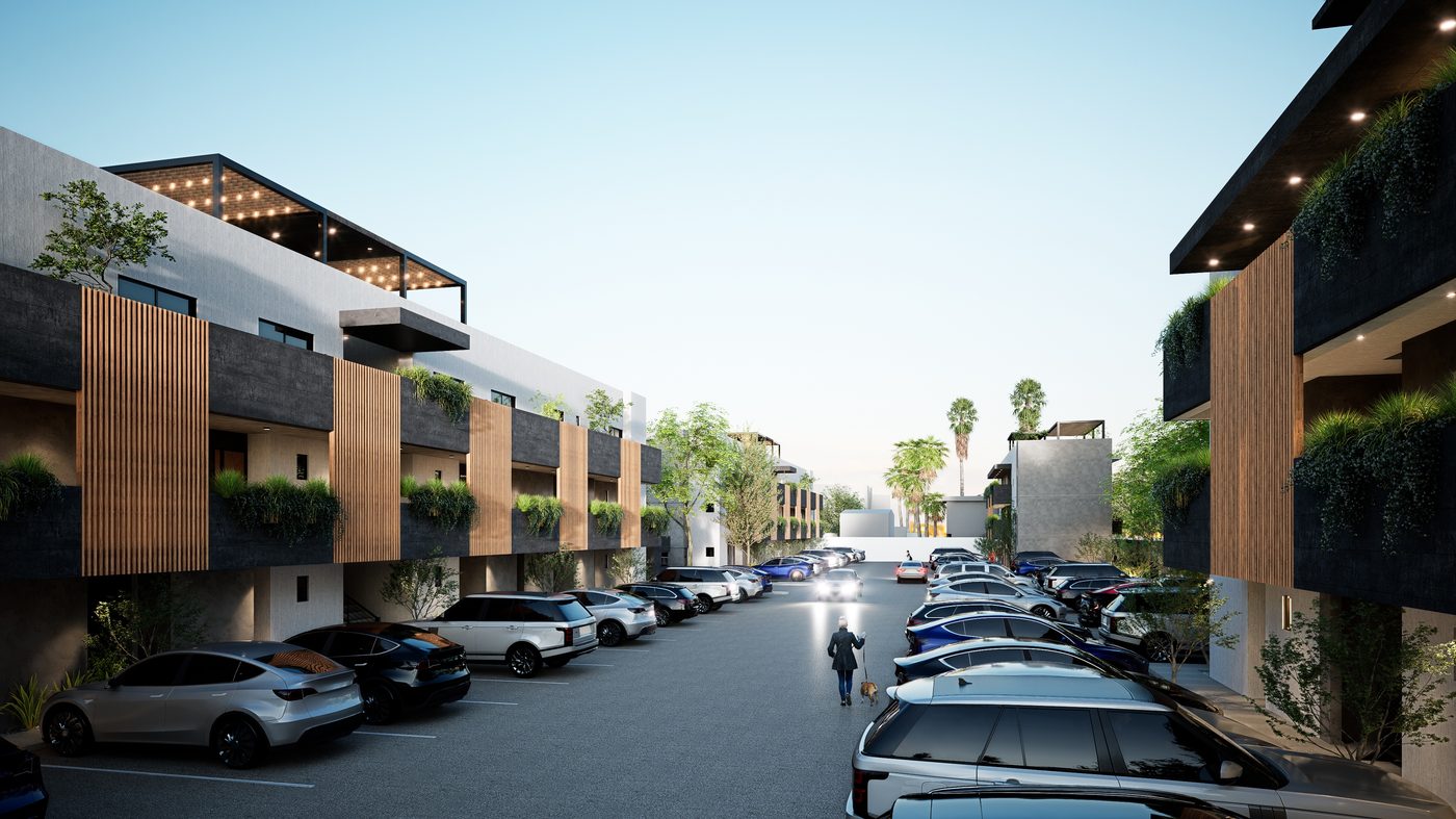 Hamburgo Residence — calles interiores amplias entre bloques