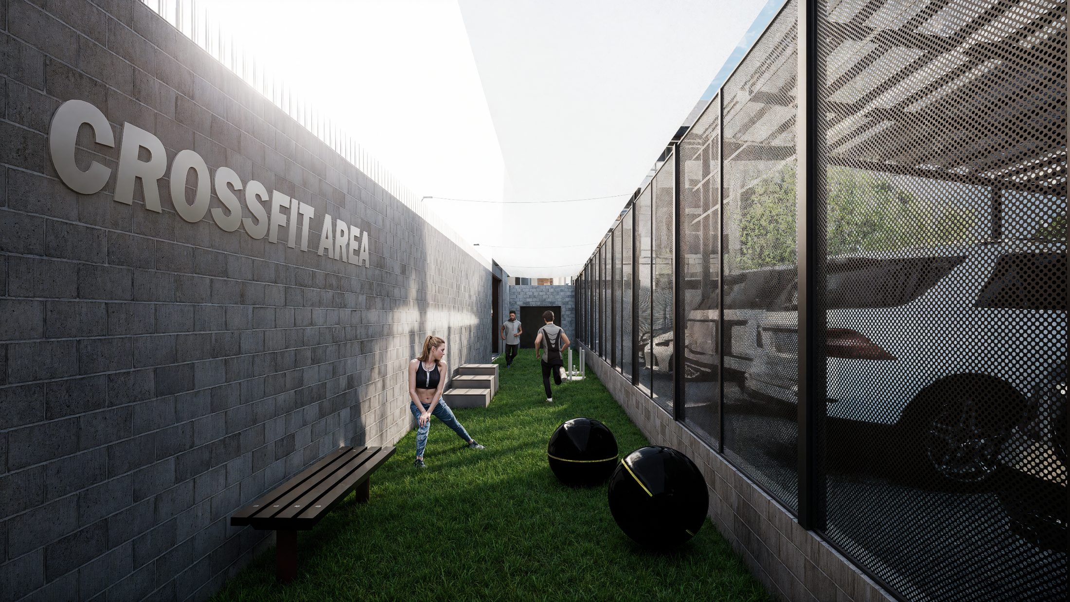 US Fitness — área de crossfit exterior